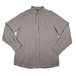 Jeep‎ Brand Long Sleeve Button Down Shirt Mens Large L Plaid 100% Cotton